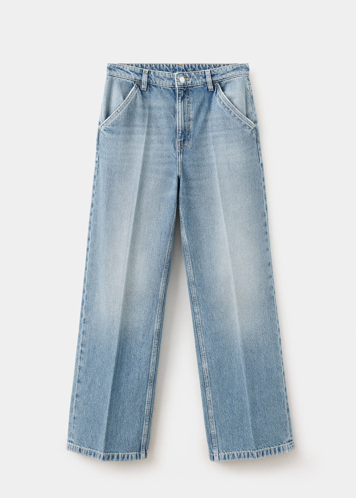Wide leg jeans with pockets — Medium Blue