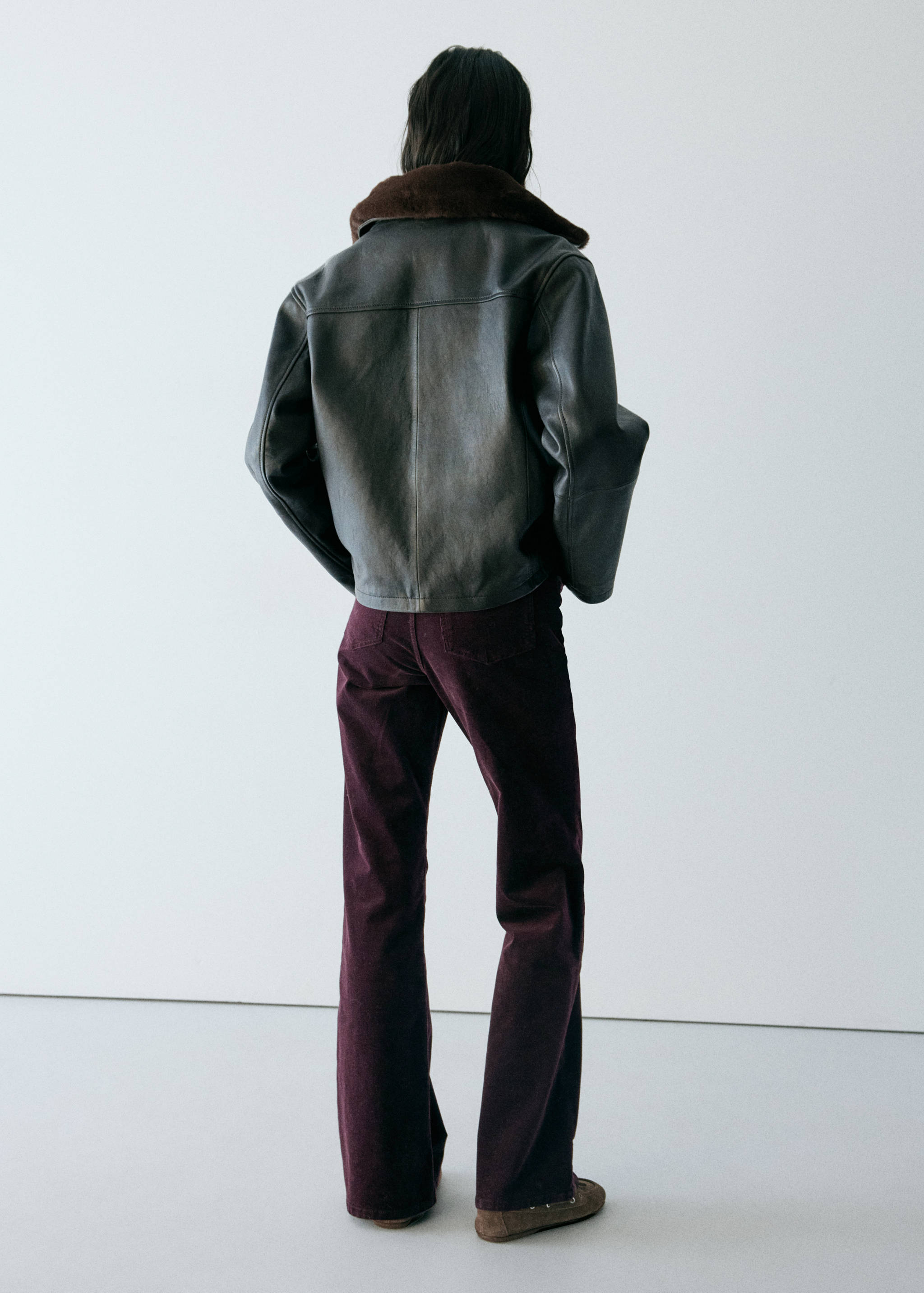Flared corduroy trousers - Reverse of the article