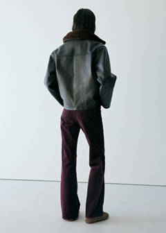 Flared corduroy trousers — Wine 3