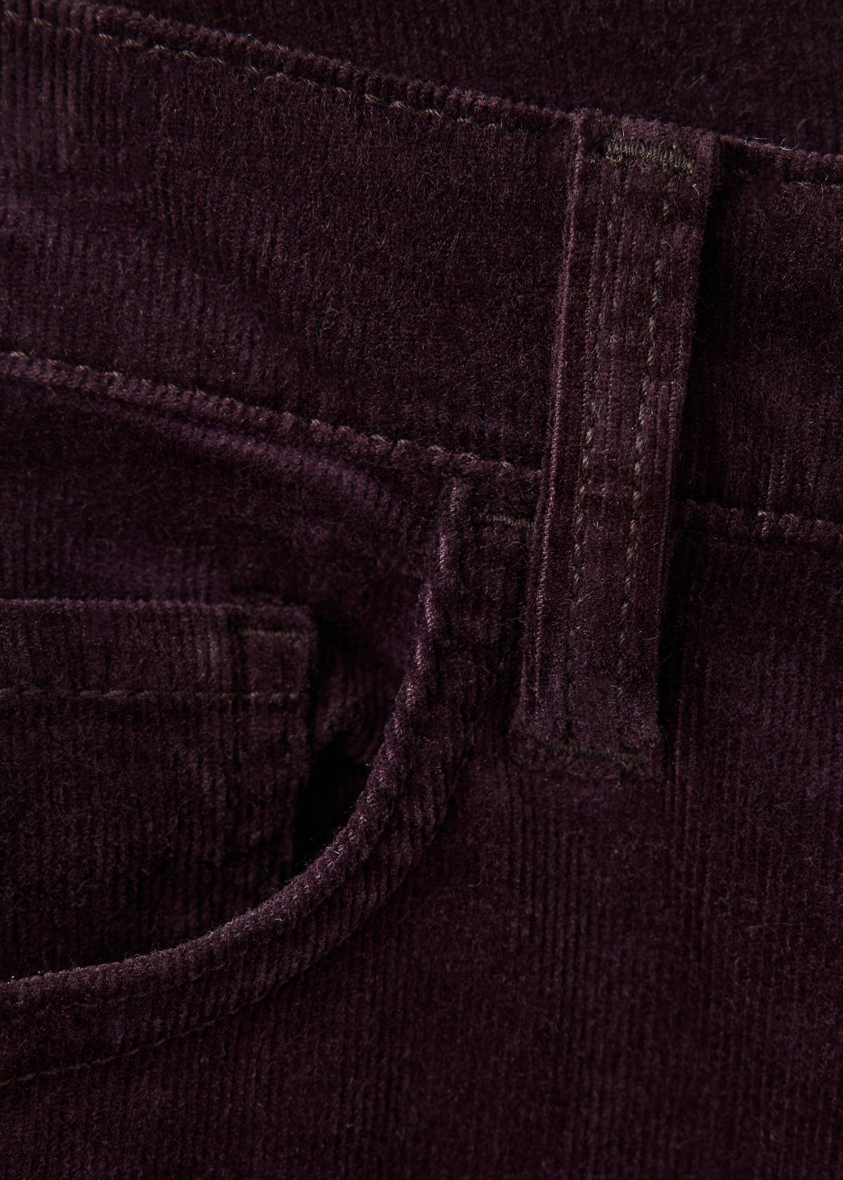 Flared corduroy trousers — Wine