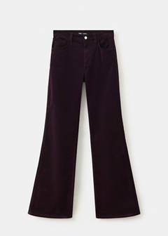 Flared corduroy trousers — Wine 5