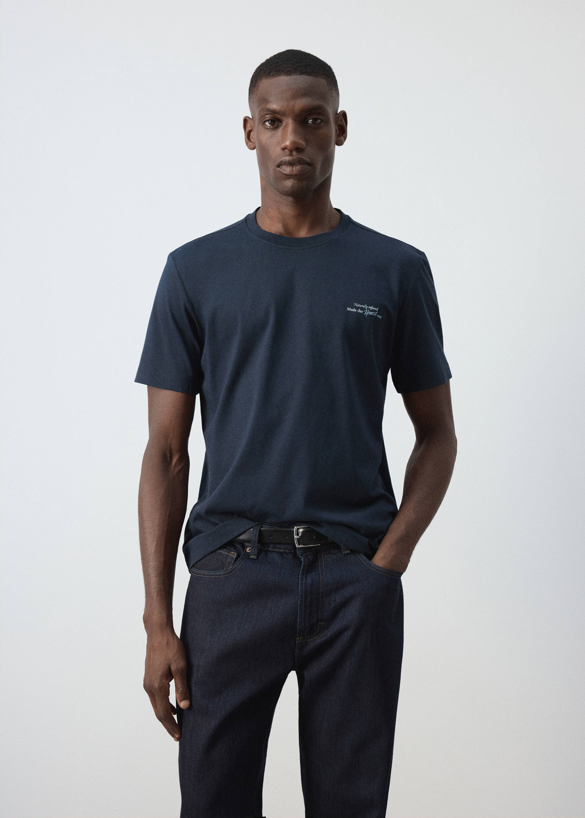 T-shirt 100 % coton texte - Plan moyen