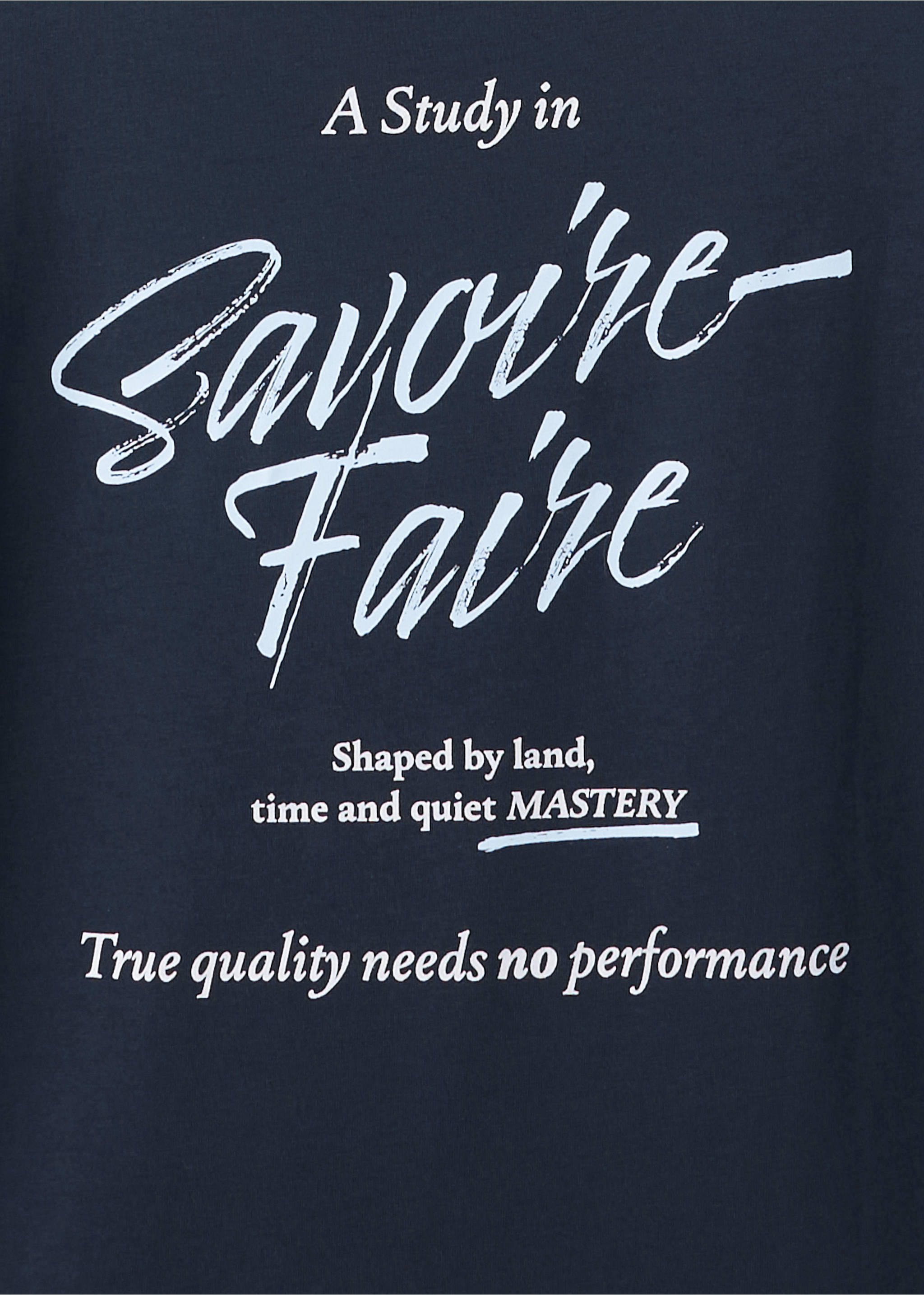 T-shirt 100 % coton texte - Détail de l'article 0, Bleu marine foncé. Ref: 37047790-00.