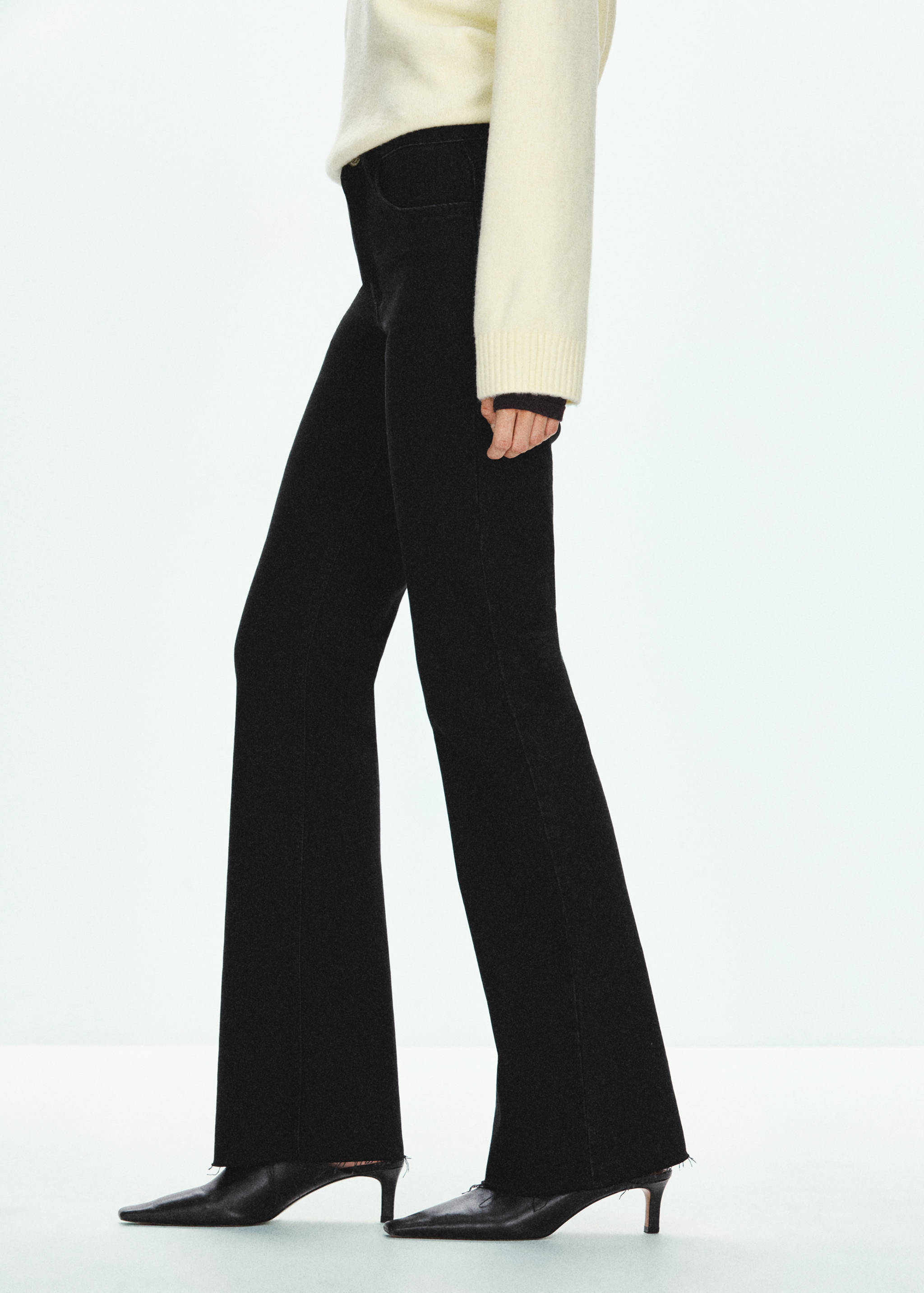 High waist flared jeans - Medium plane
