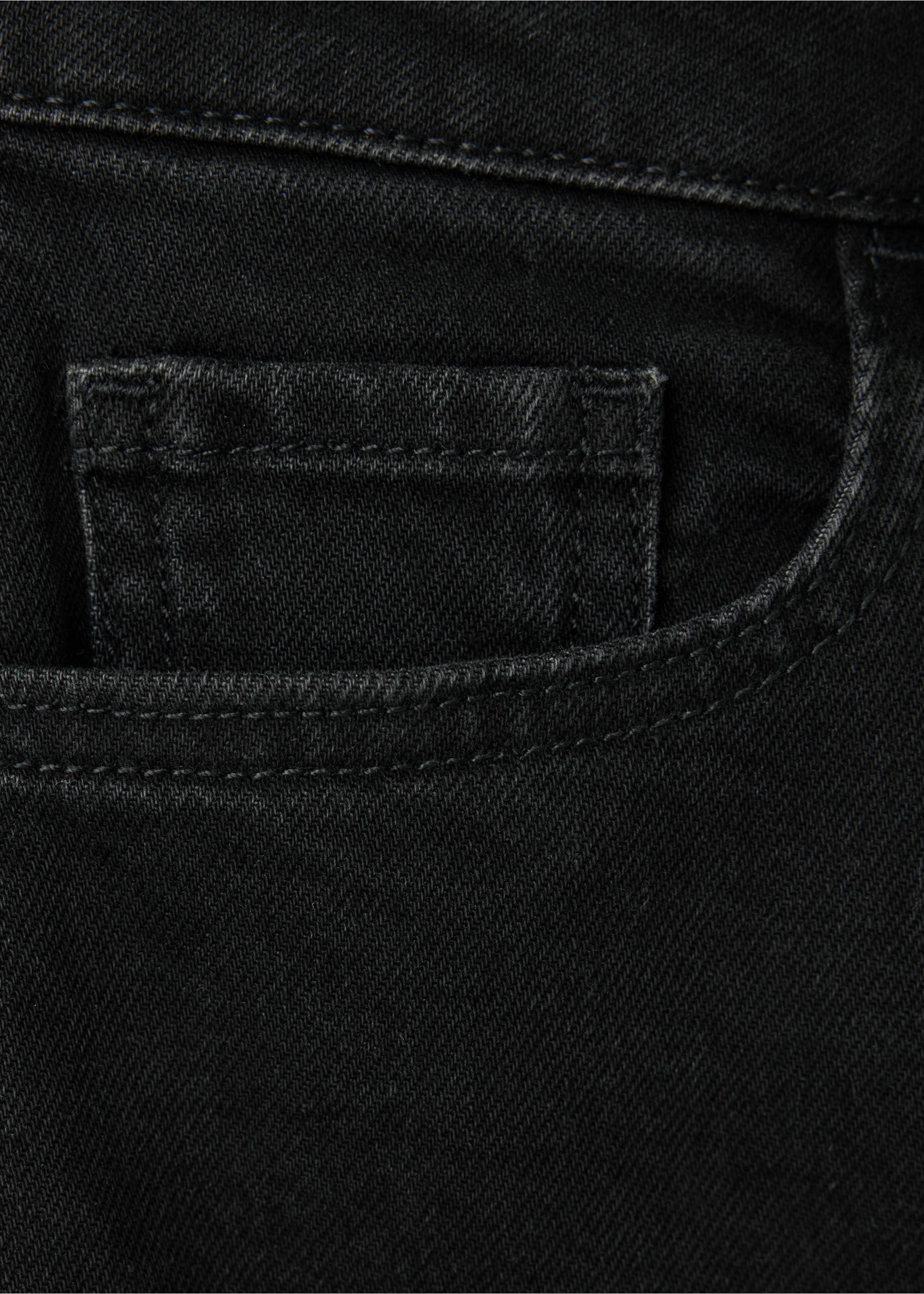 High waist flared jeans - Details of the article 0, Black denim. Ref: 37047791-00.