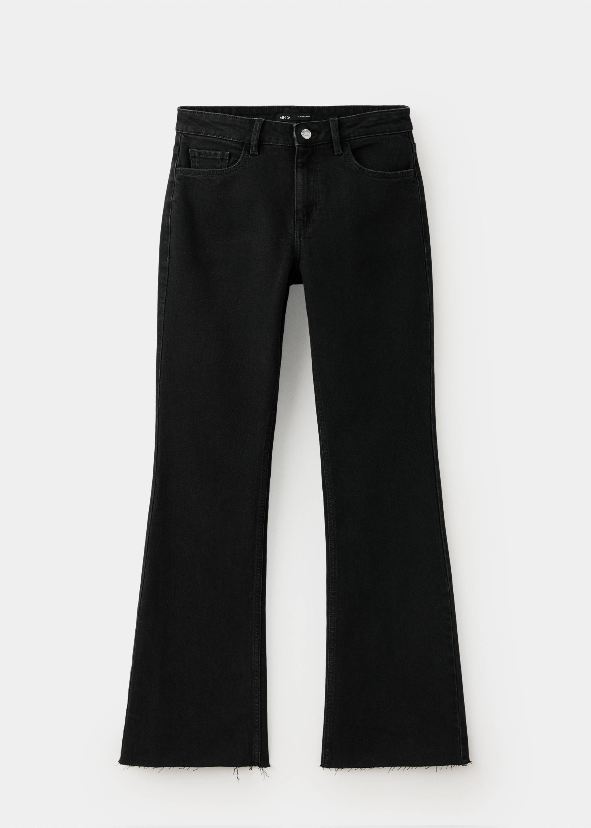 High waist flared jeans - Article without model, Black denim. Ref: 37047791-00.