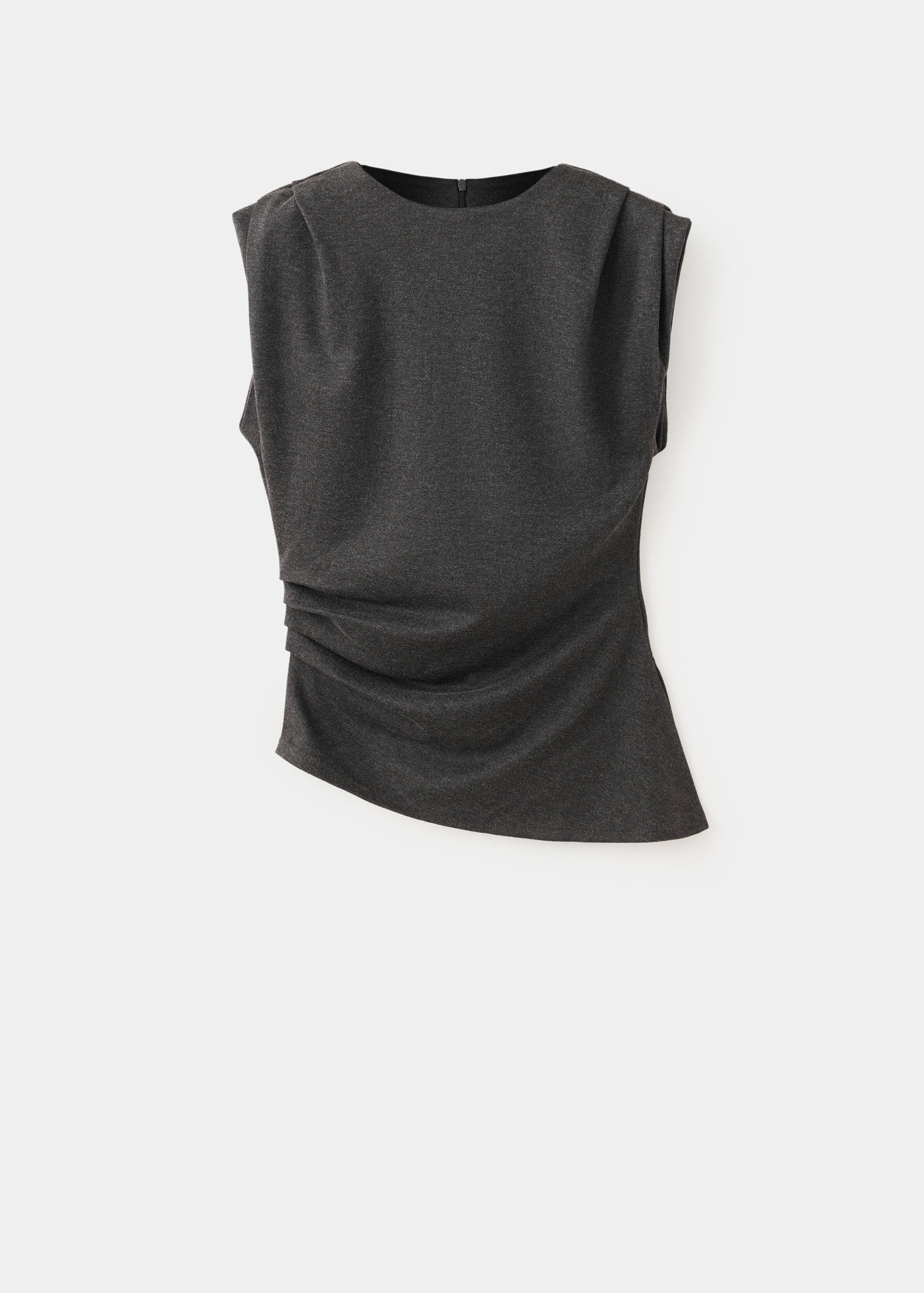 Asymmetric side ruched top - Article without model