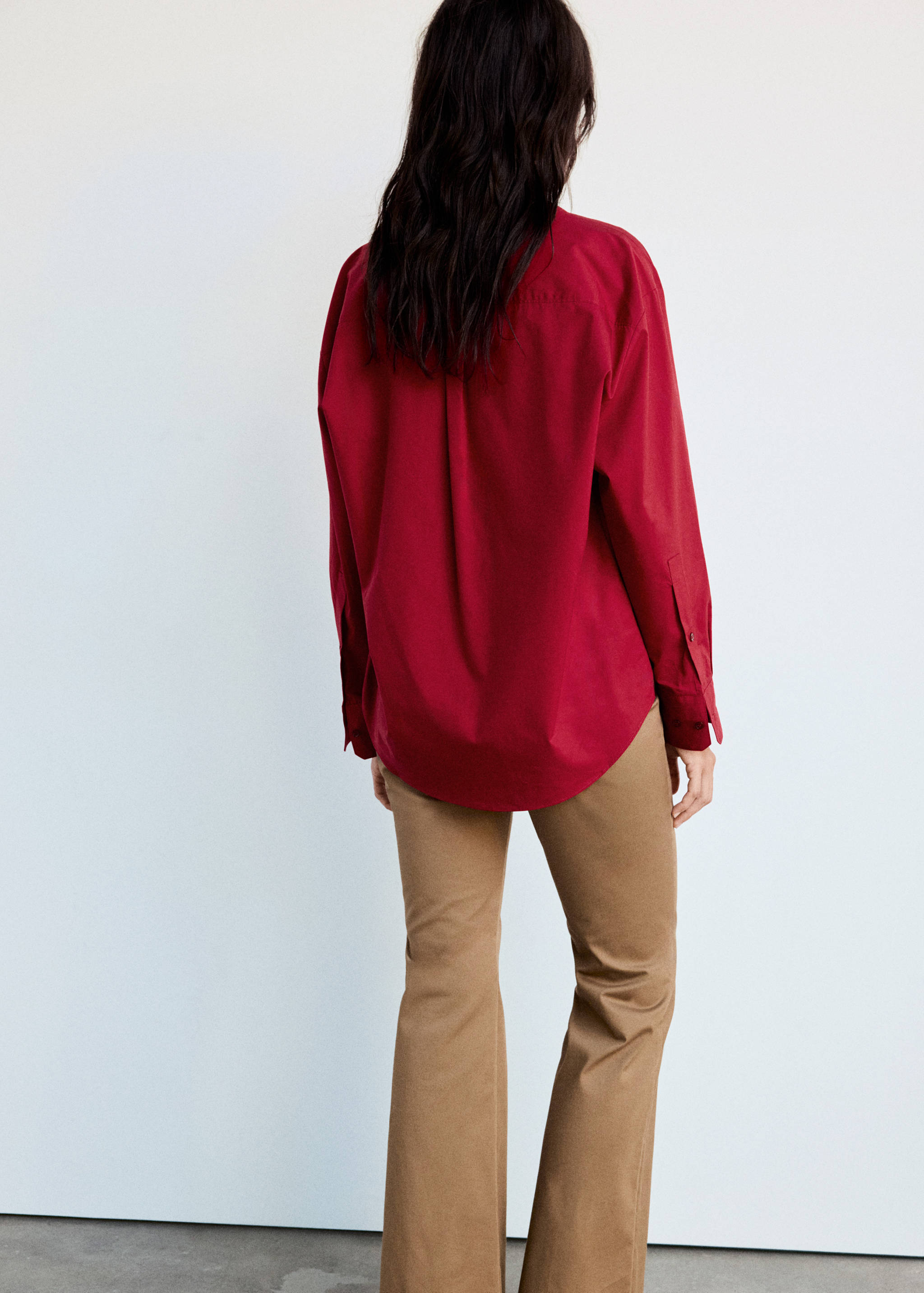 Cotton and lyocell blend straight shirt - Reverse of the article