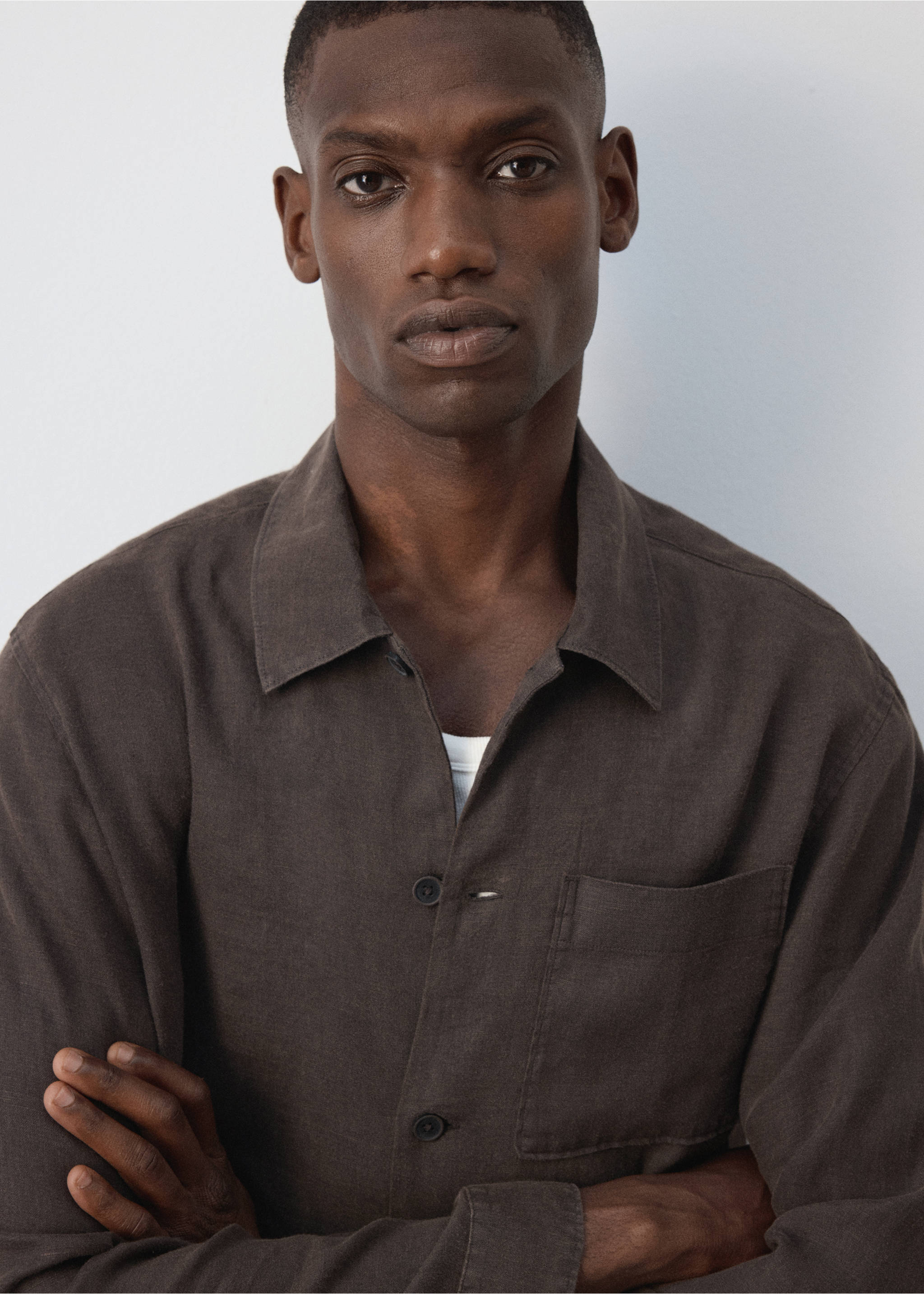 SHIRT PANTINH - Details of the article 1, Brown. Ref: 37047796-00.