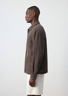 Regular-fit 100% linen shirt with pockets — Brown 5