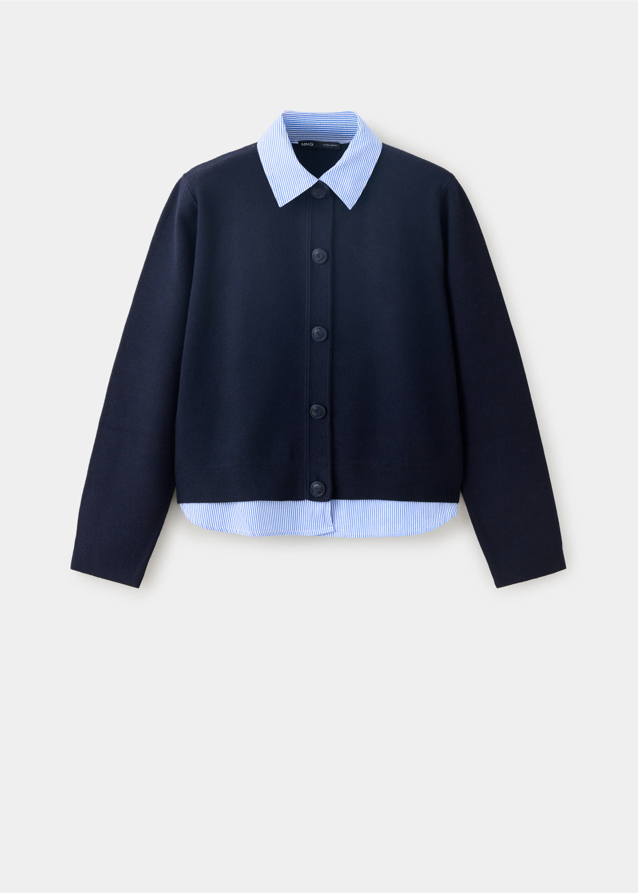 Double-knit jacket - Article without model, Navy. Ref: 37047797-00.