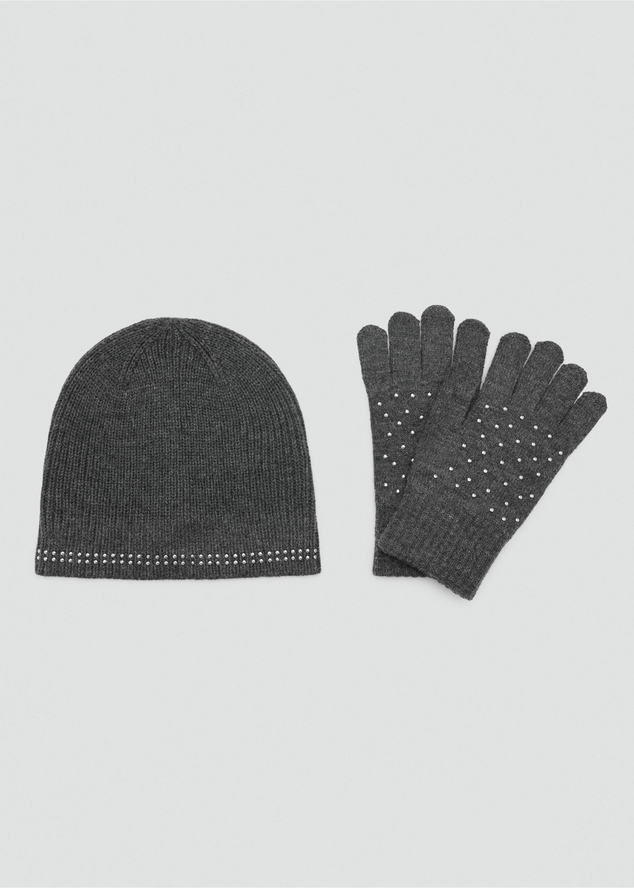 Gants en maille à clous - Détail de l'article 0, Gris anthracite. Ref: 37047801-00.