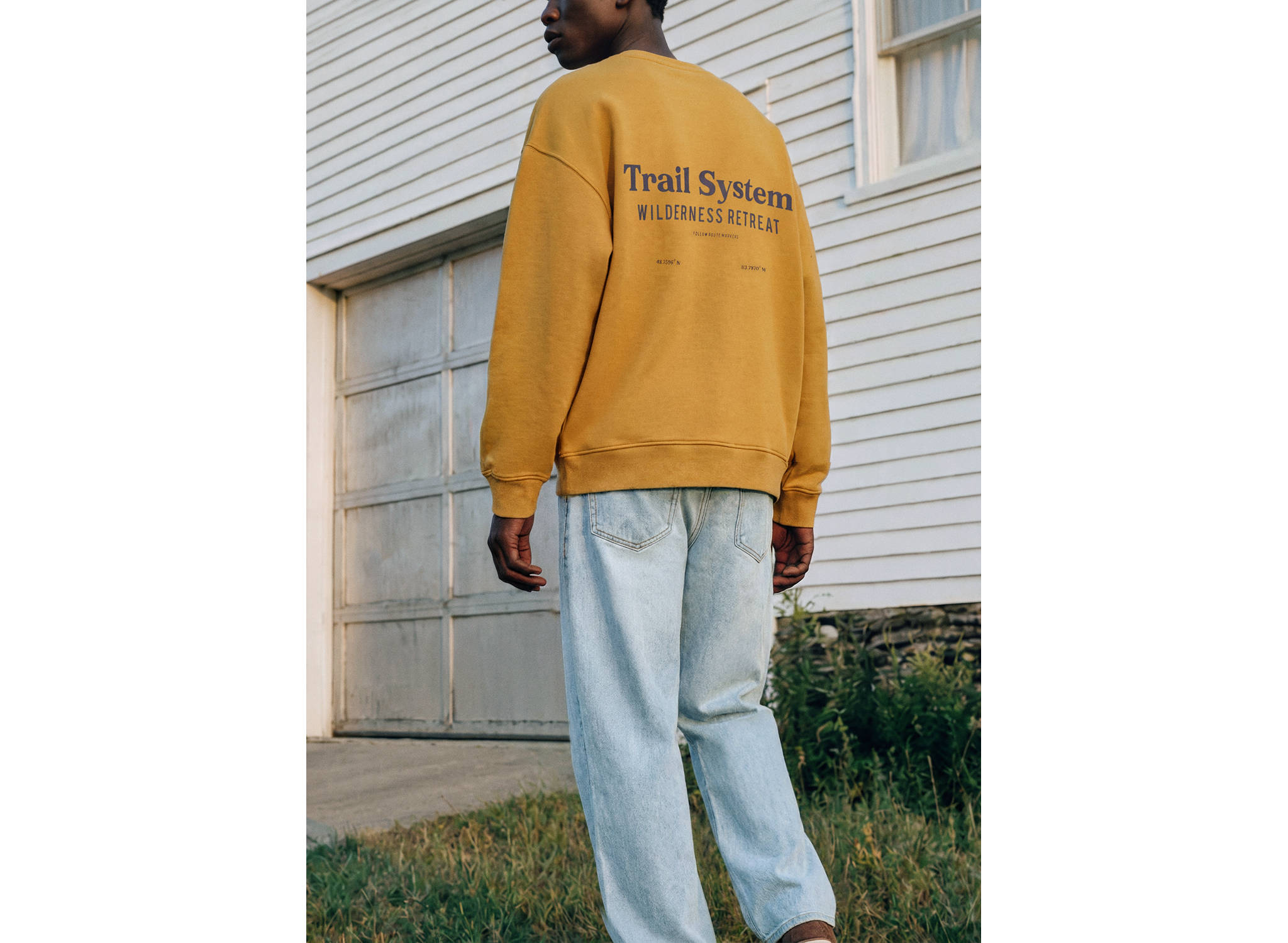 Cotton sweatshirt with text - Reverse of the article