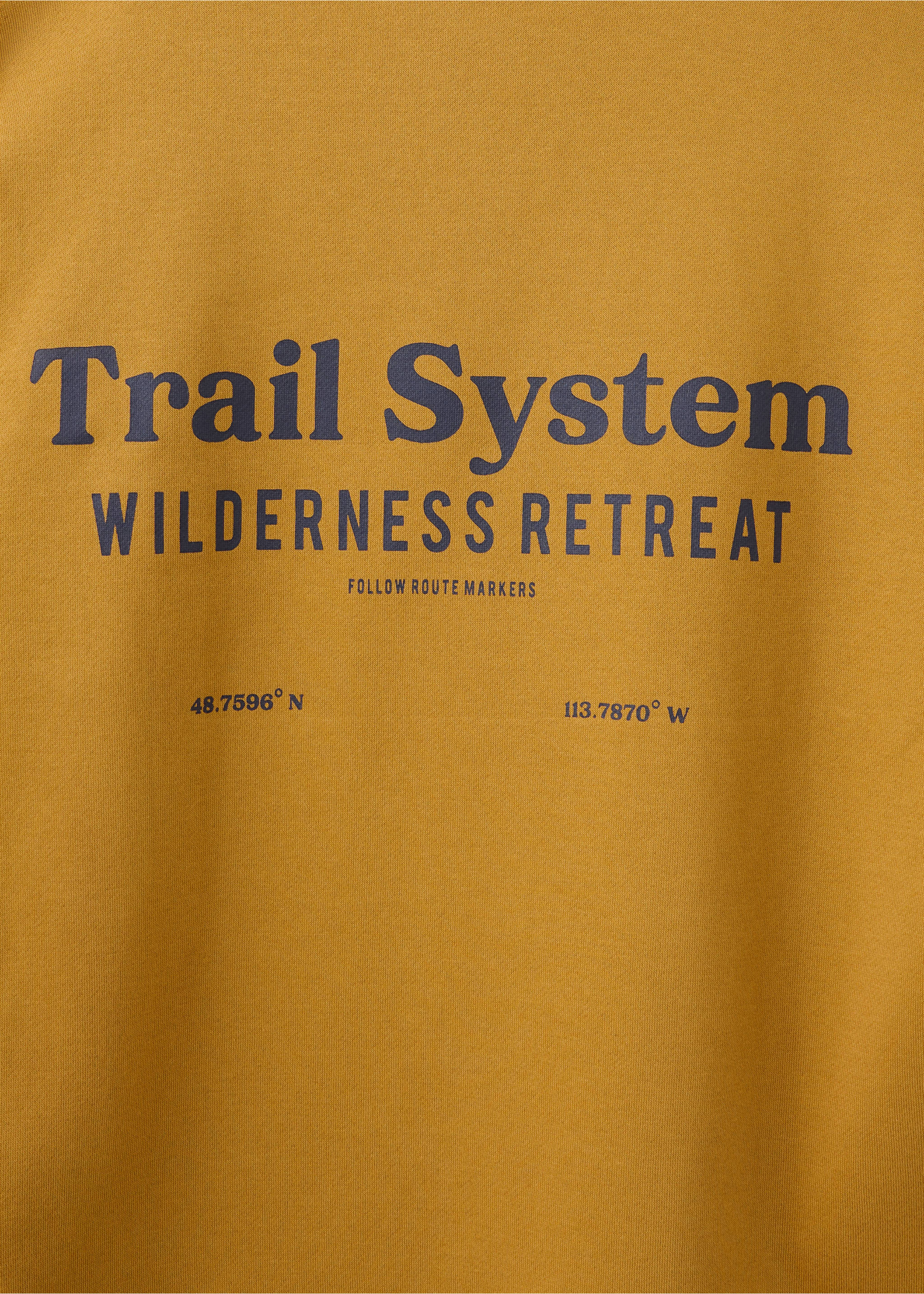 Cotton sweatshirt with text - Details of the article 0, Mustard. Ref: 37047802-00.