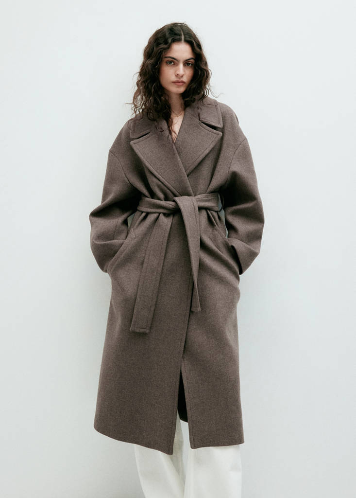Manteco Wool Coat With Belt