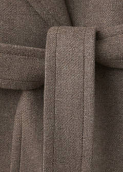 Manteco wool coat with belt — Medium Brown 10