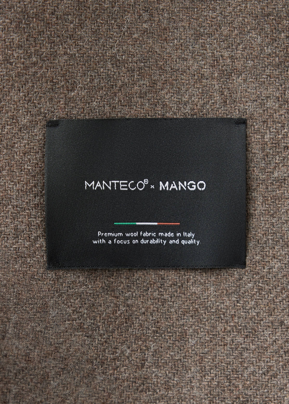 Manteco wool coat with belt — Medium Brown