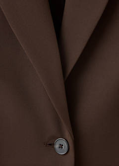 Straight jacket with flap pockets — Brown 7