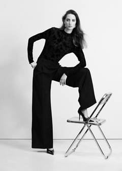 Straight devoré jumpsuit — Black 2