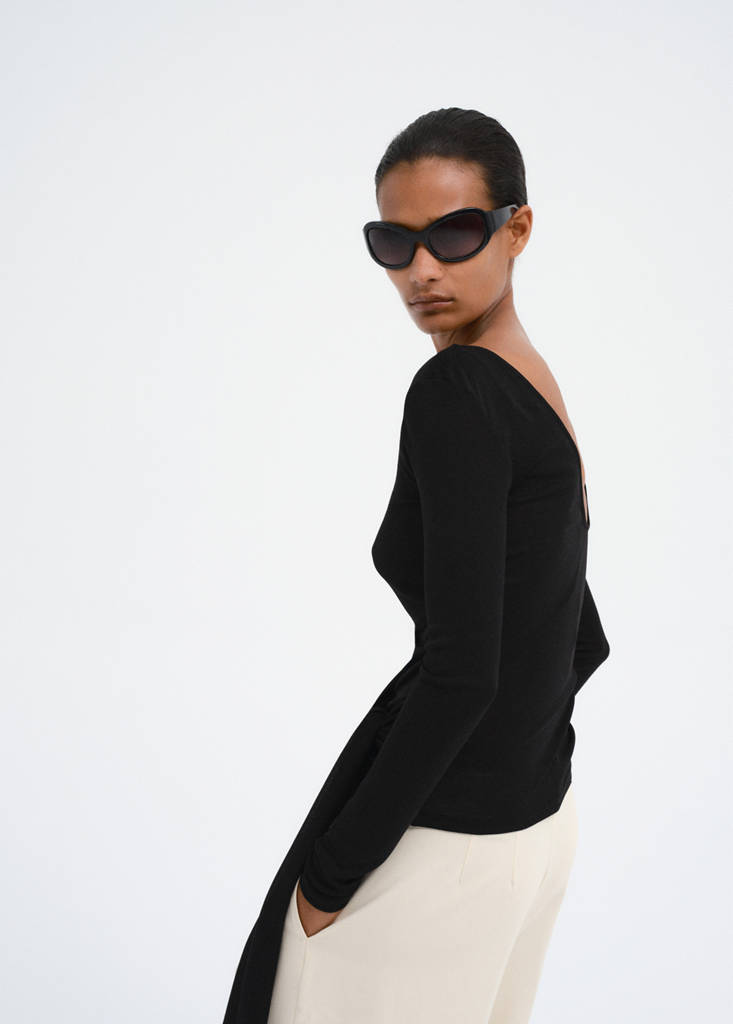 Adjustable Tie-Front T-Shirt