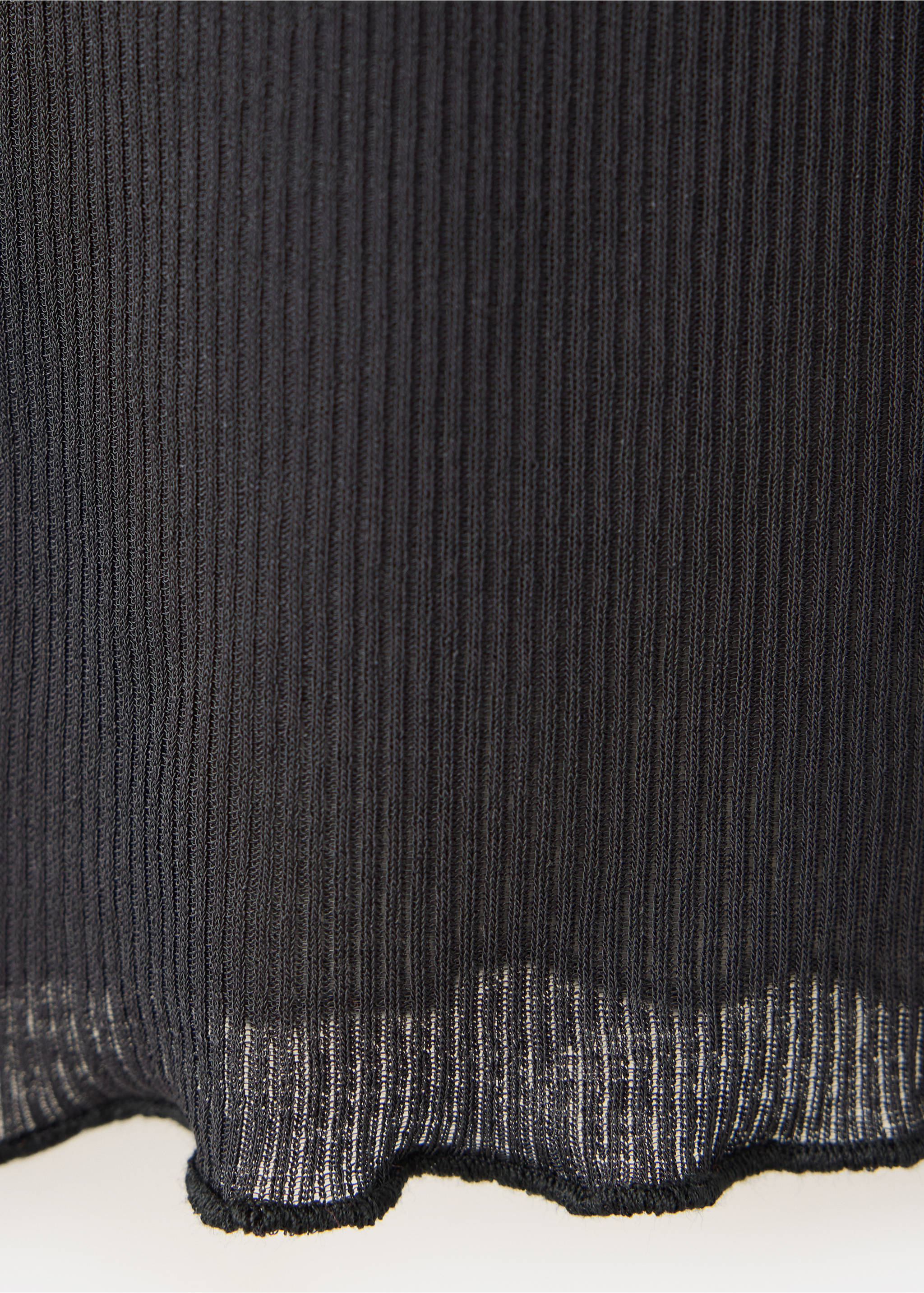 Camiseta semitransparente botones - Detalle del artículo 0, Negro. Ref: 37047812-00.