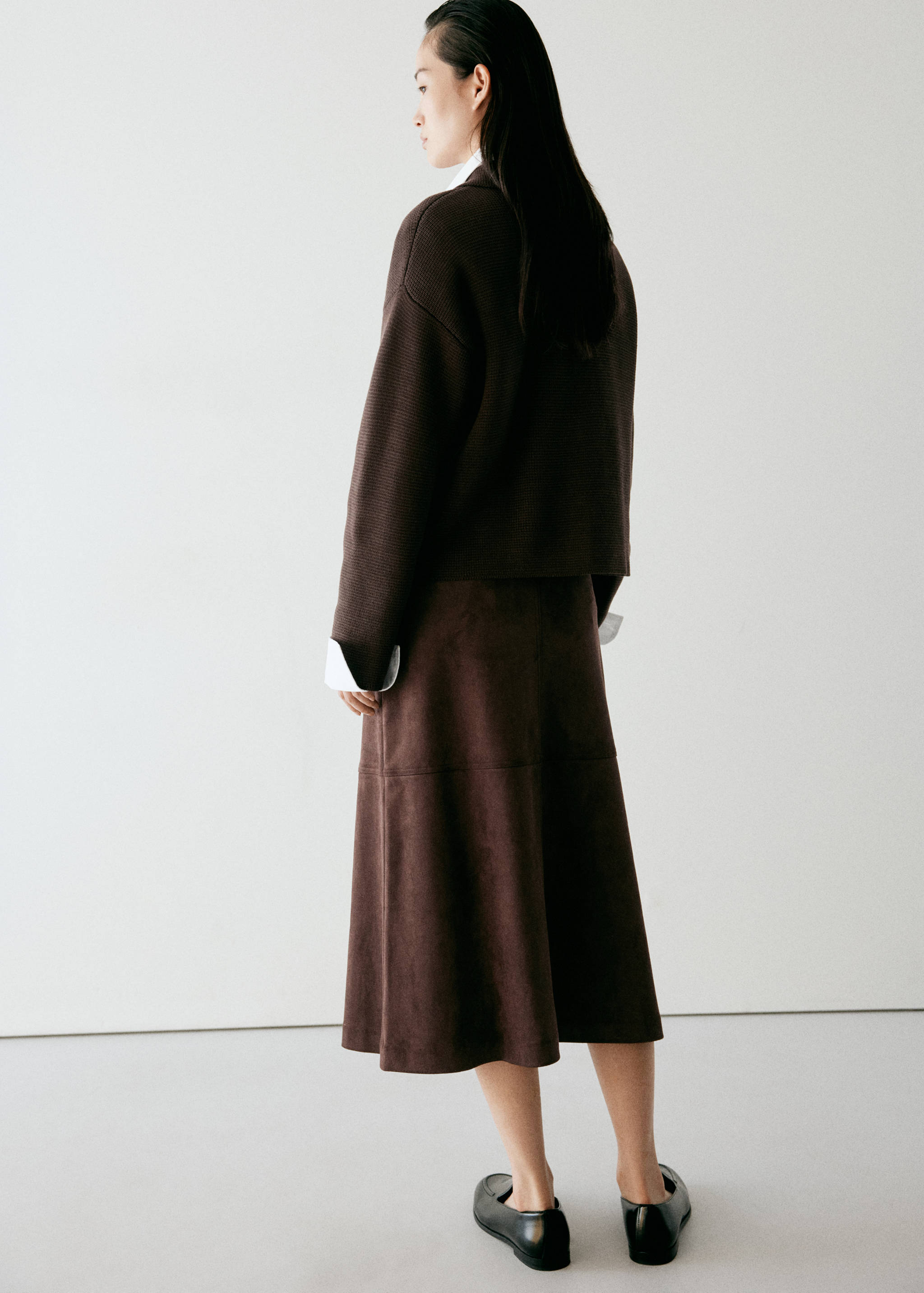 Toggle-fastening knit jacket - Reverse of the article
