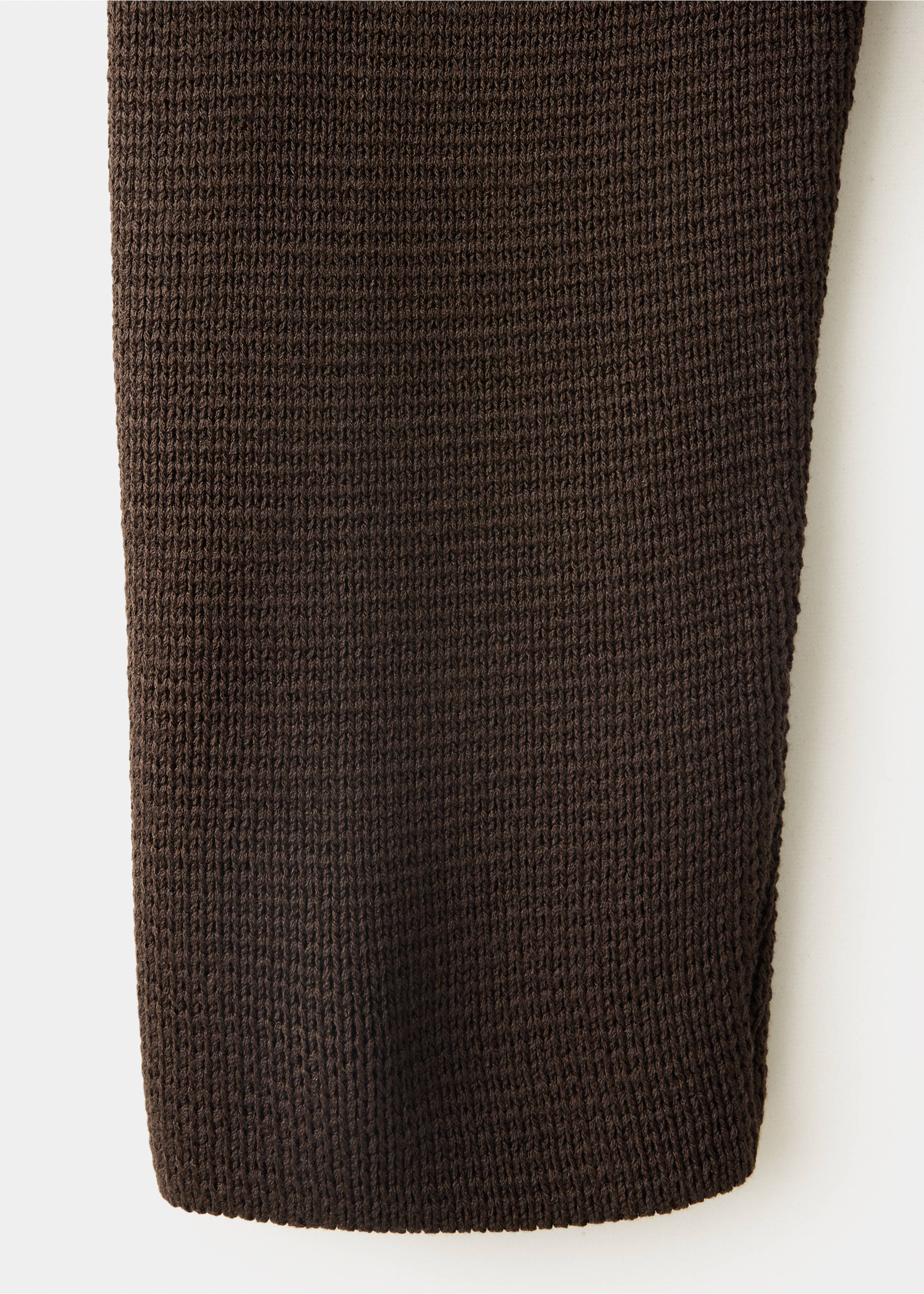 Toggle-fastening knit jacket - Details of the article 0, Brown. Ref: 37047813-00.