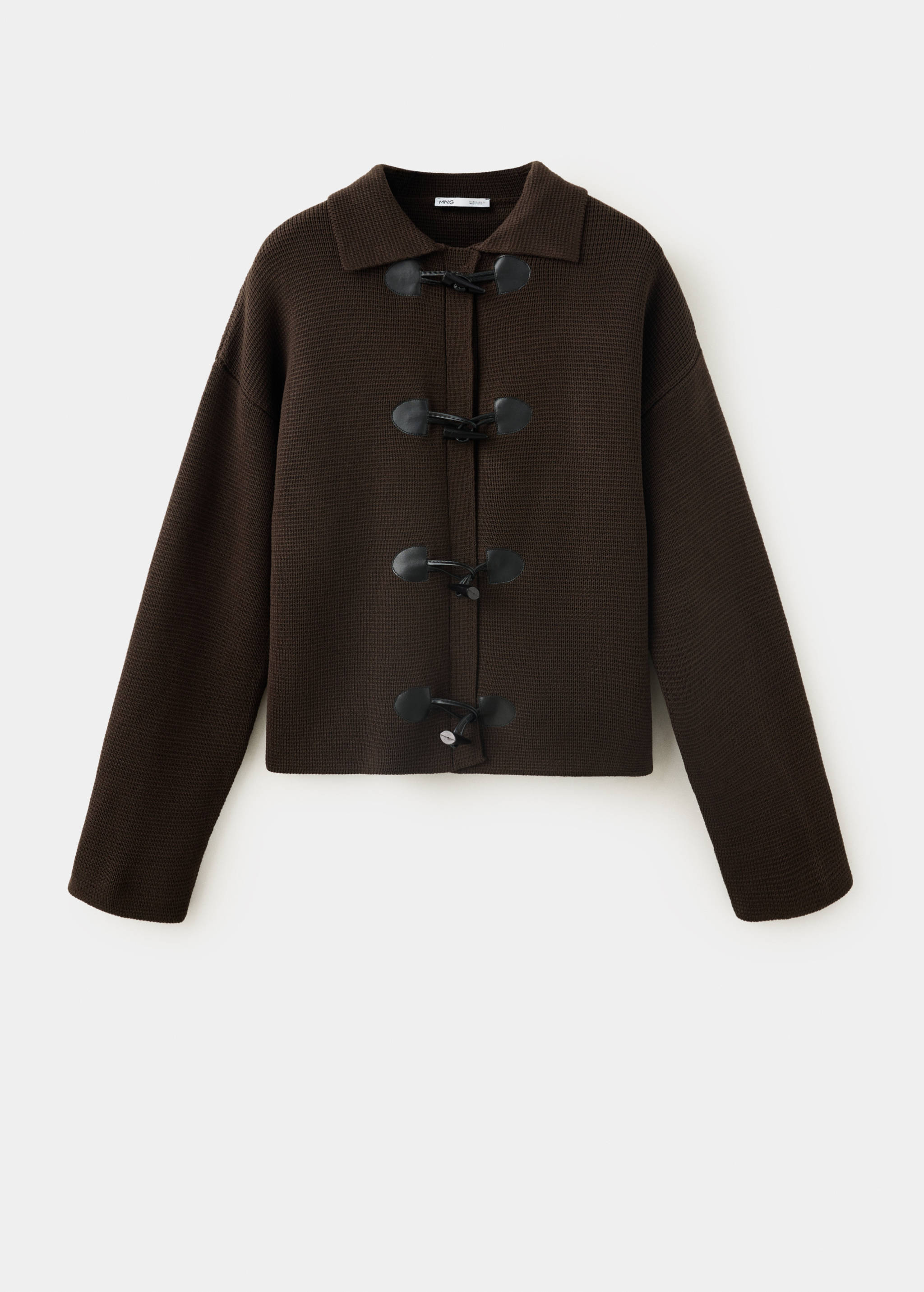 Toggle-fastening knit jacket - Article without model