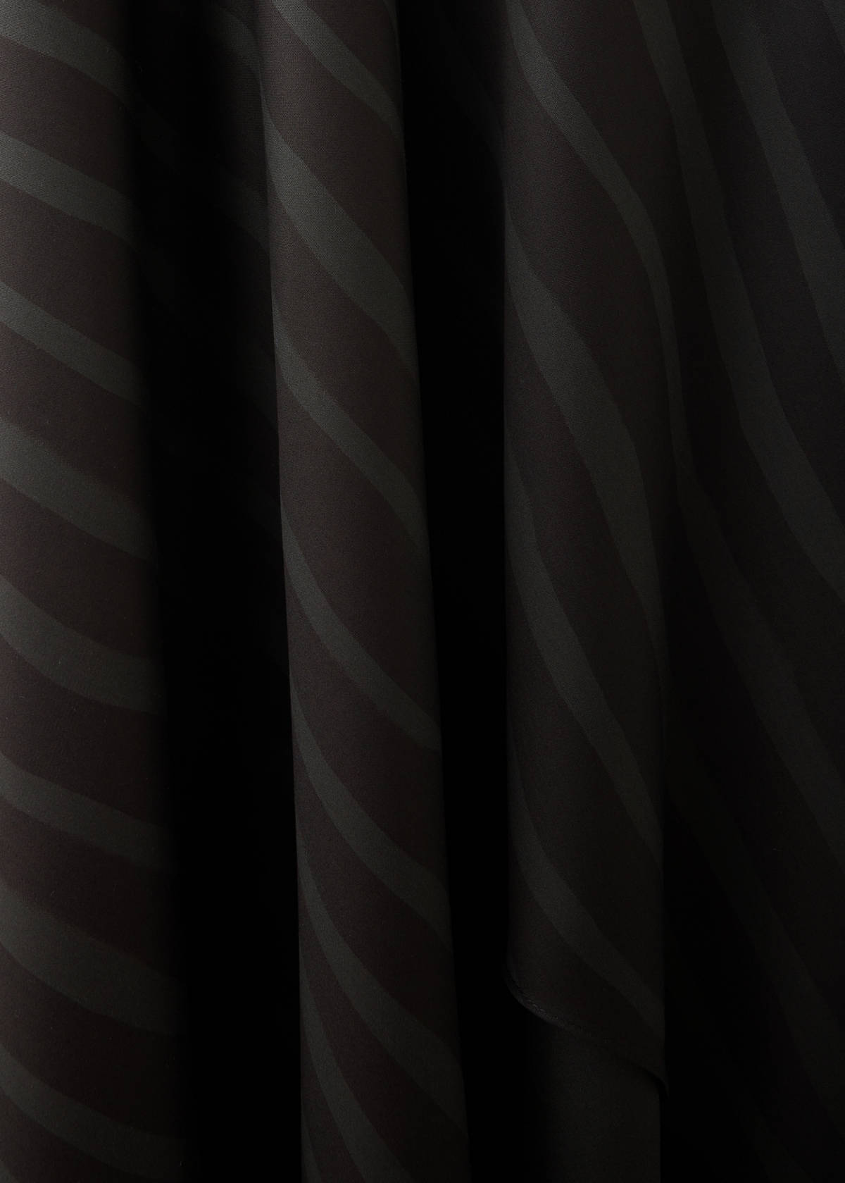 Striped dress with an asymmetric hem — Grey