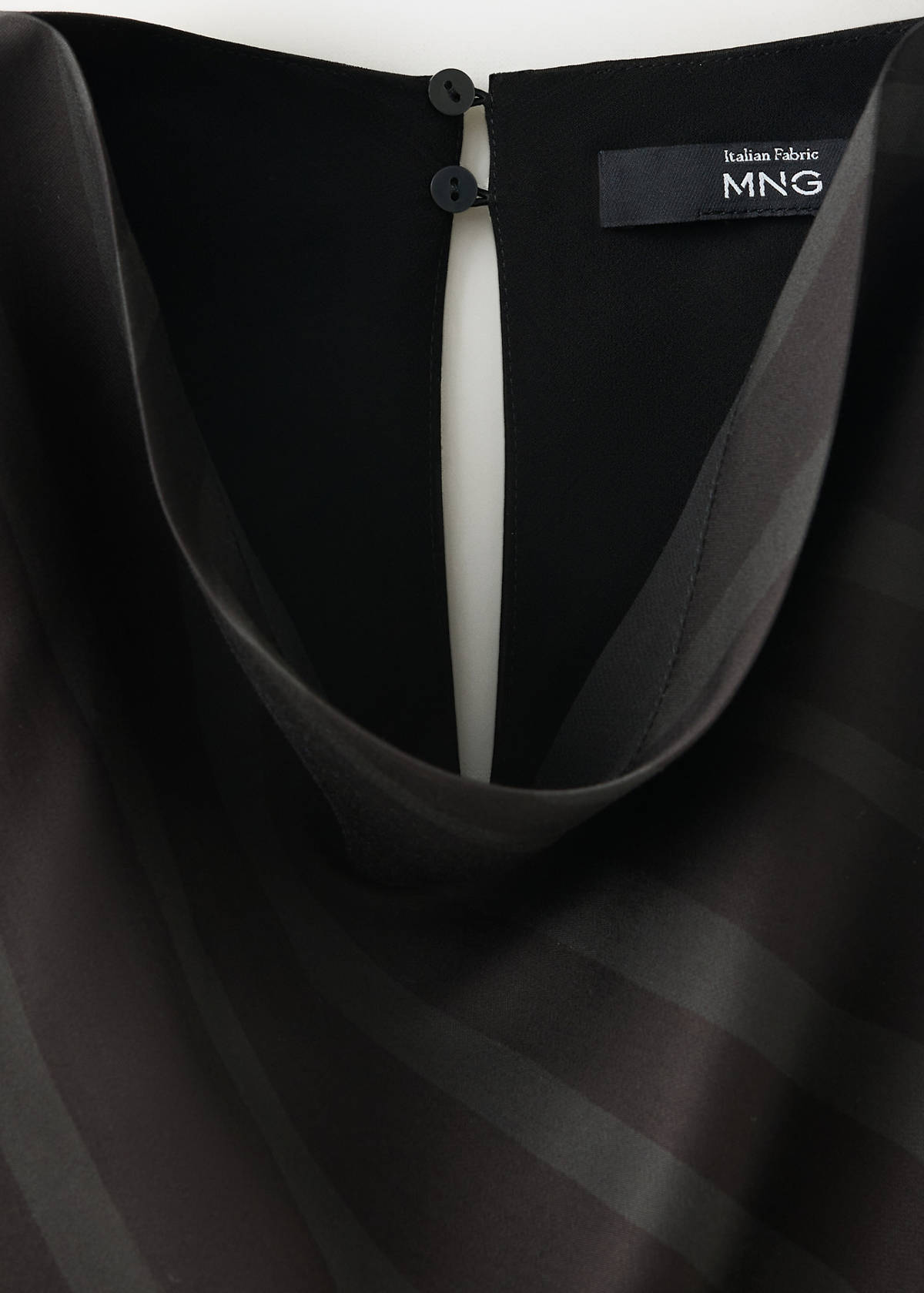Striped dress with an asymmetric hem — Grey