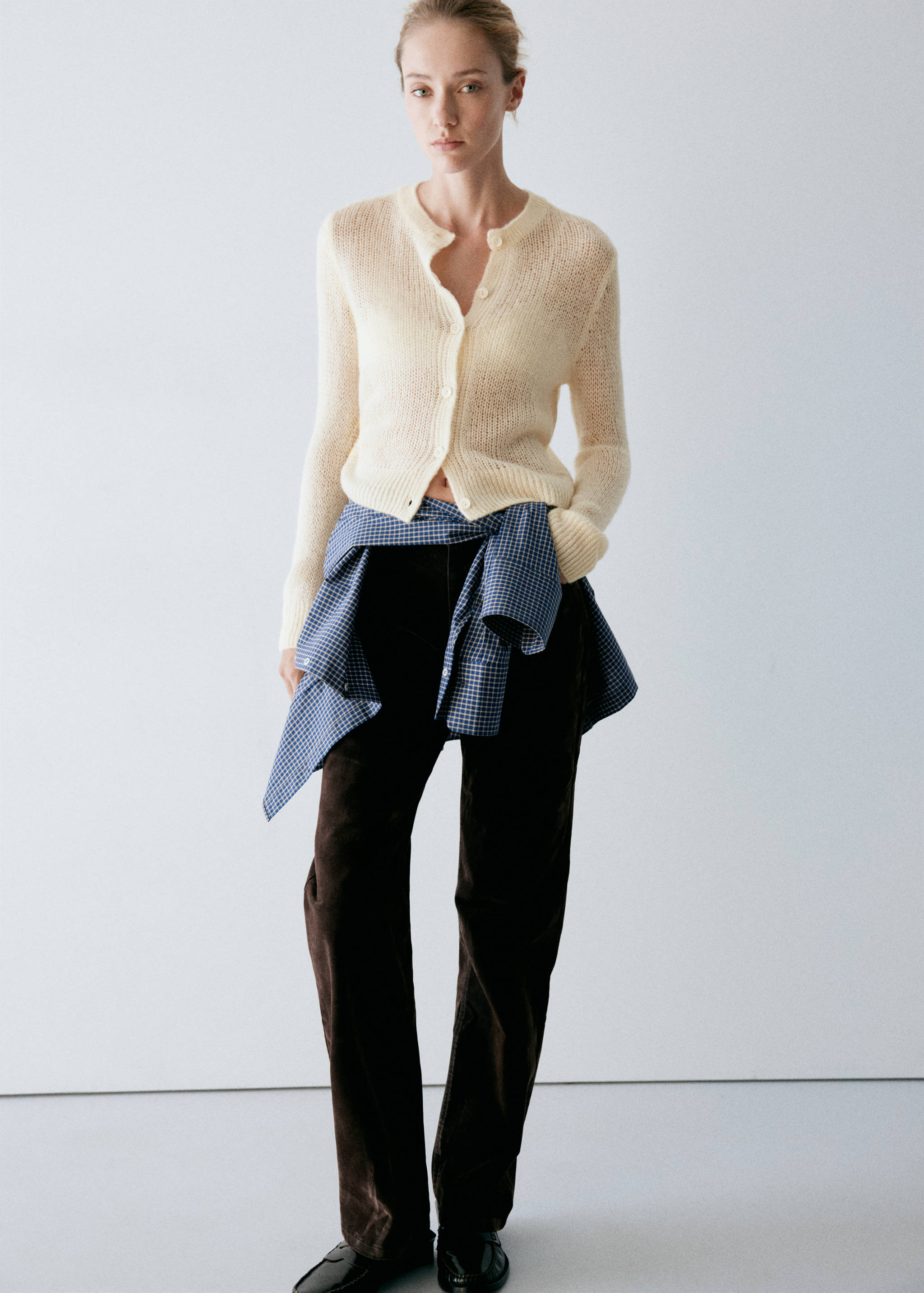 Open knit cardigan - General plane