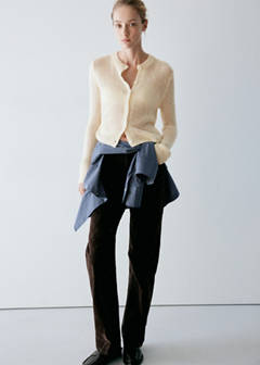 Open knit cardigan — Ecru 2