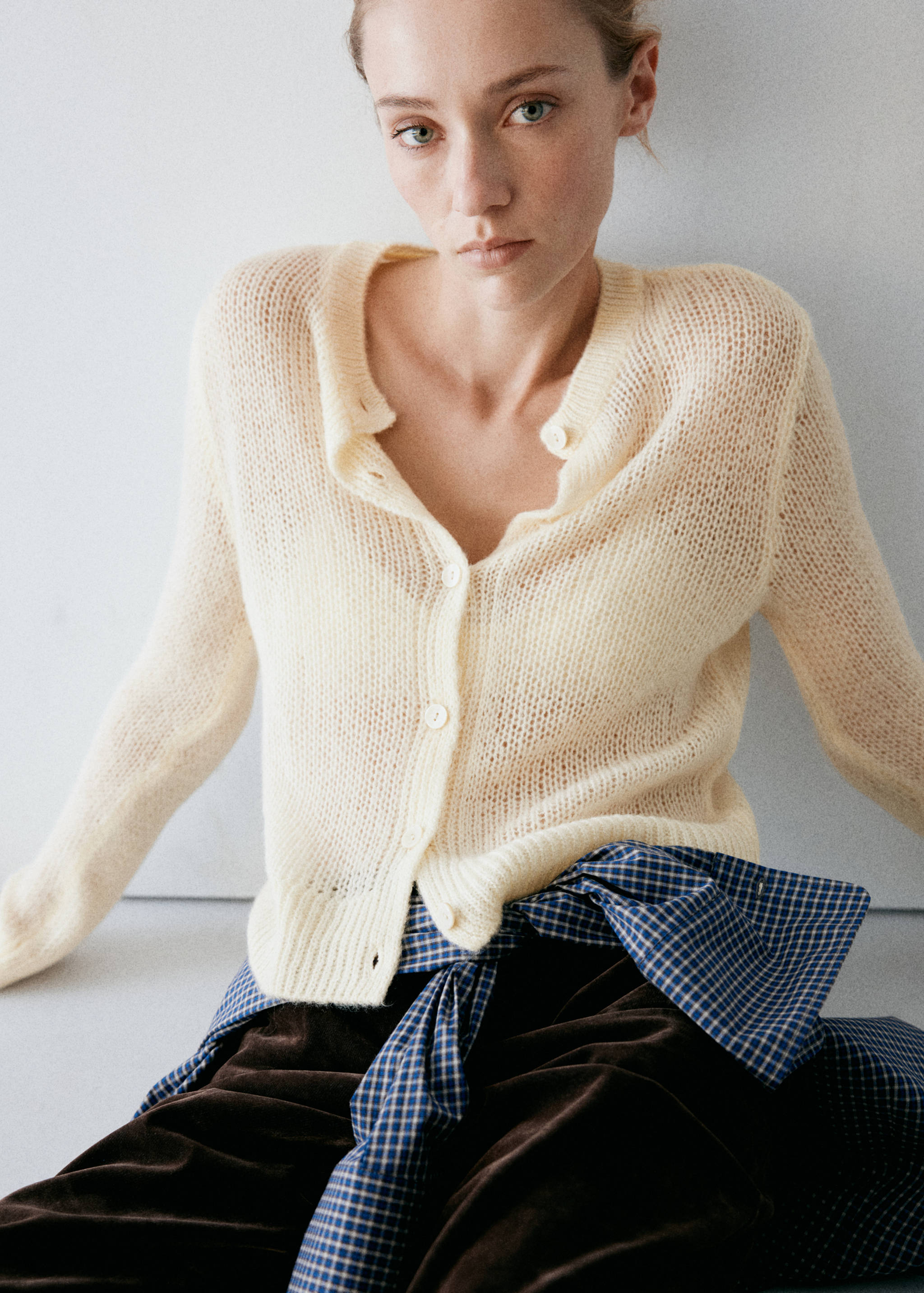 Open knit cardigan - Details of the article 2