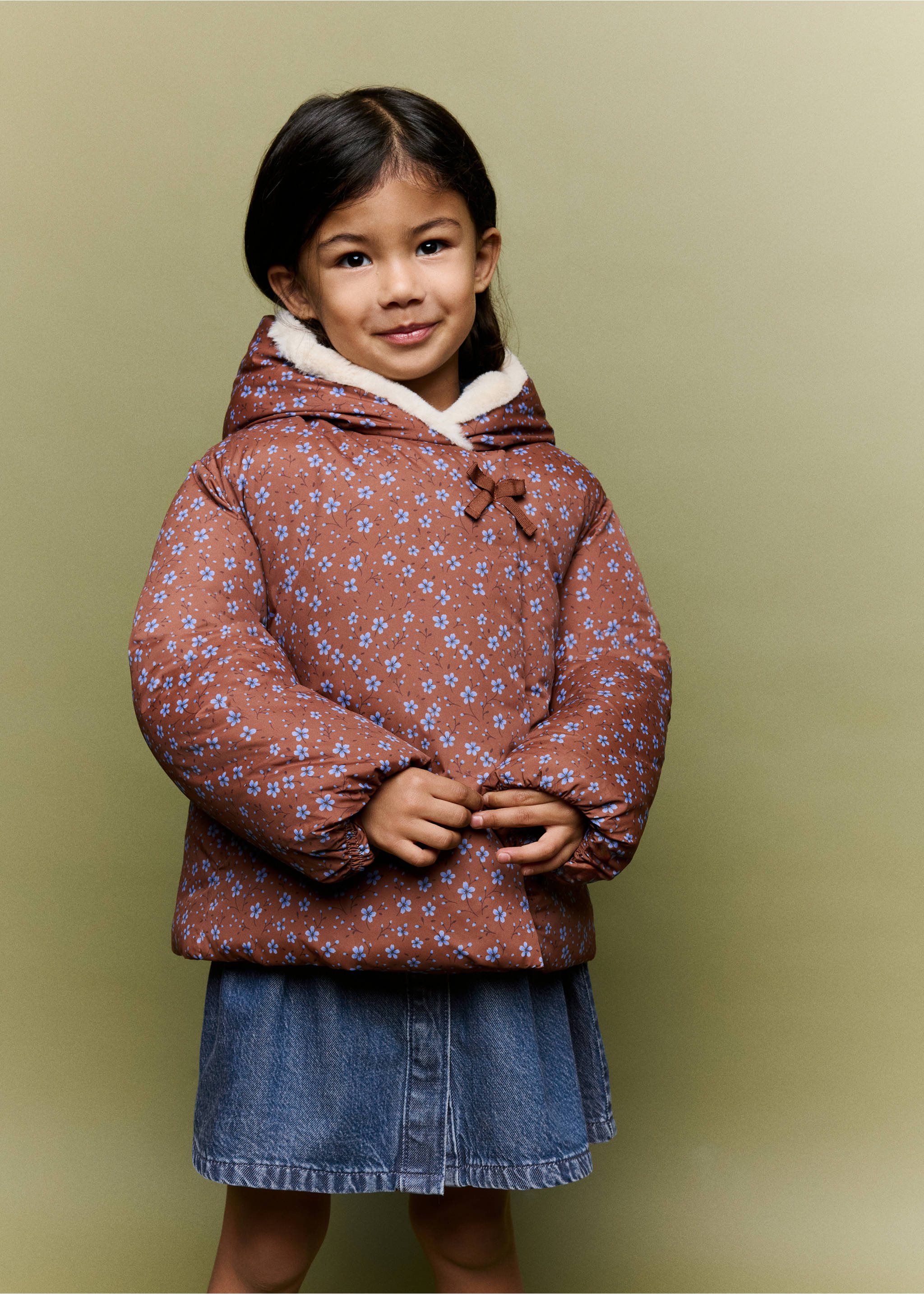 Flowers print anorak - Medium plane, Russet. Ref: 37047882-00.