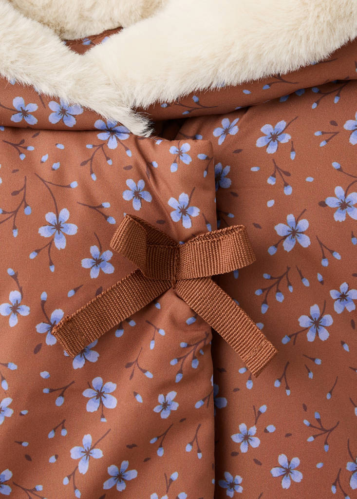 Flowers print anorak — Russet
