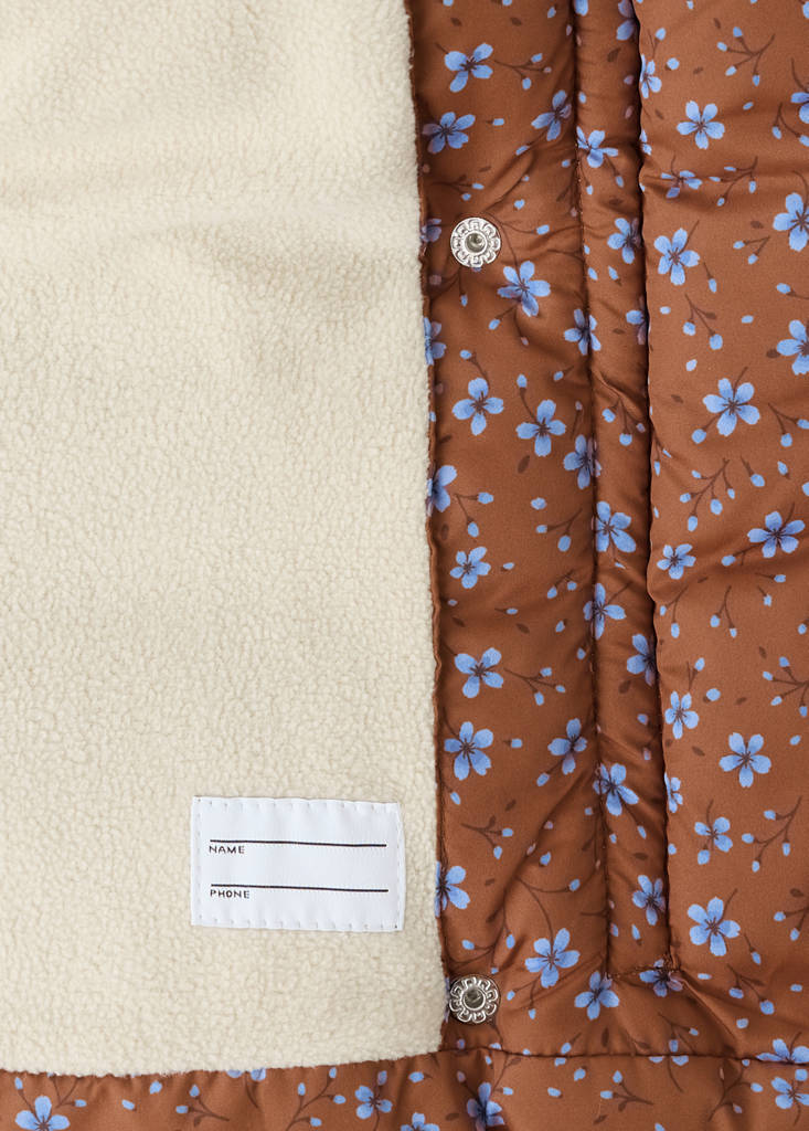 Flowers print anorak — Russet