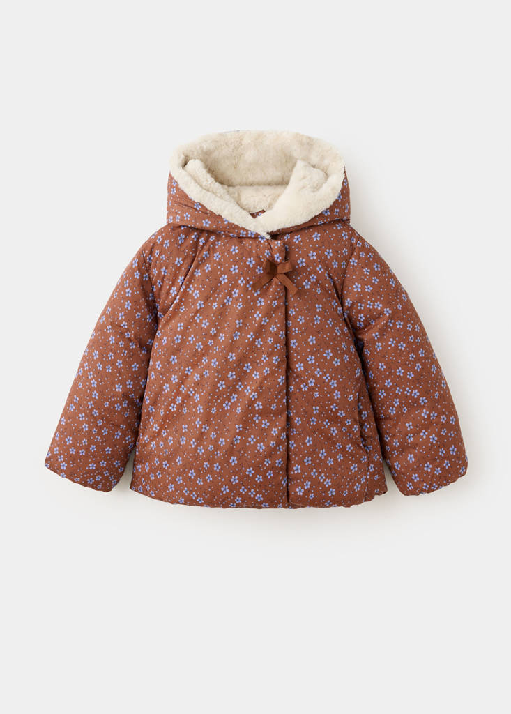 Flowers print anorak — Russet