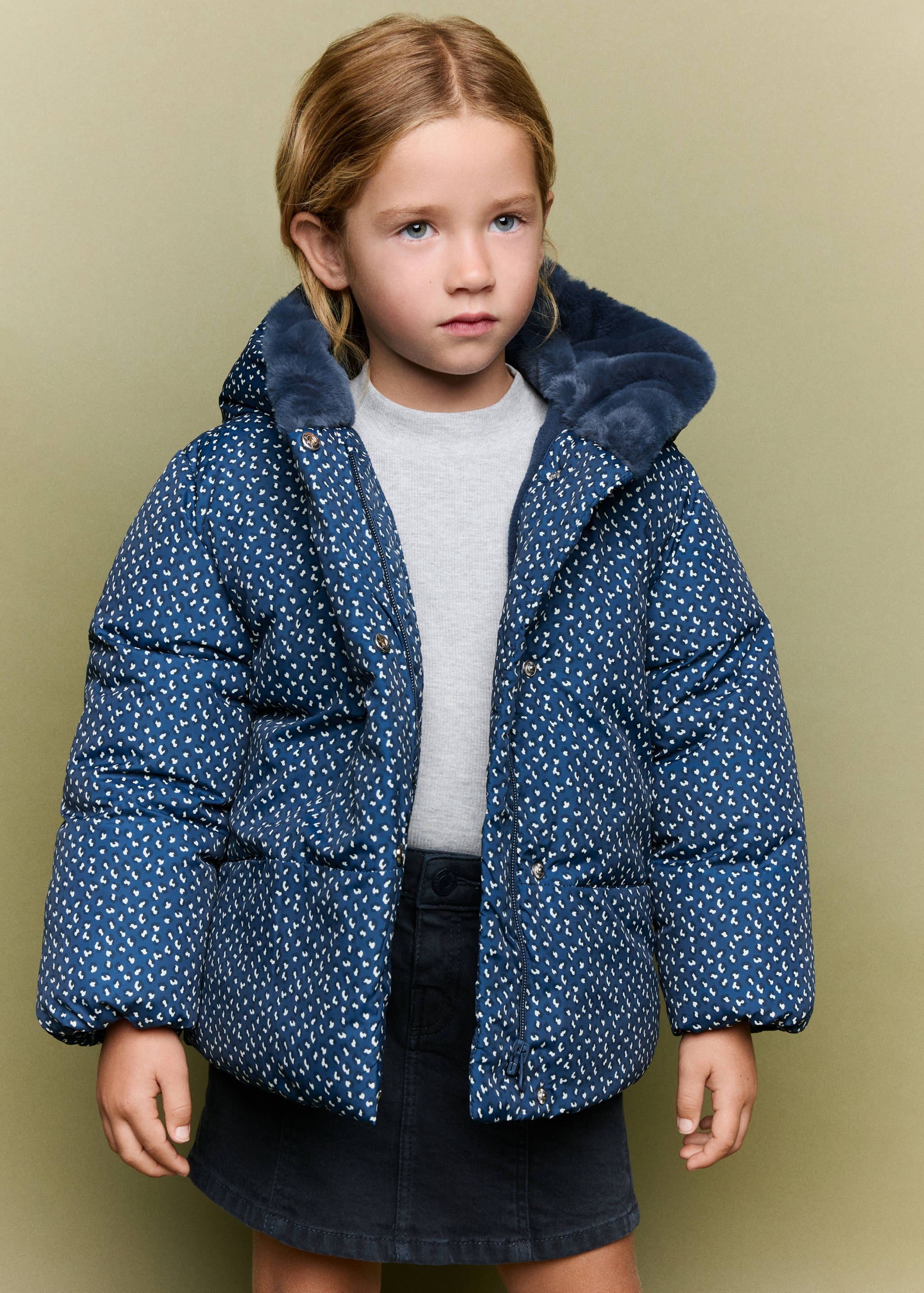 Printed quilted coat - General plane