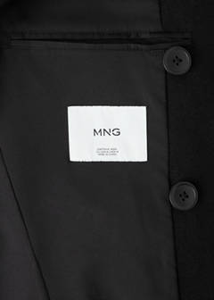 Wool double-breasted coat with buttons — Black 9