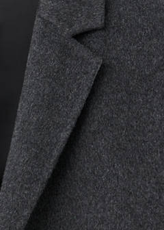 Wool-blend coat with button fastening — Charcoal 7