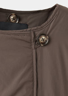 Padded anorak with scarf collar — Brown 9
