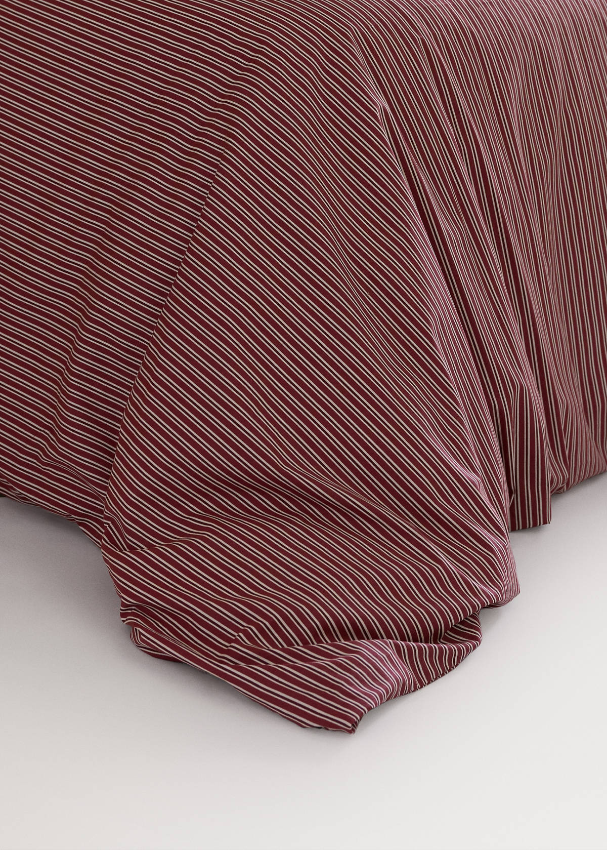 Striped duvet cover for 150 cm bed — Red