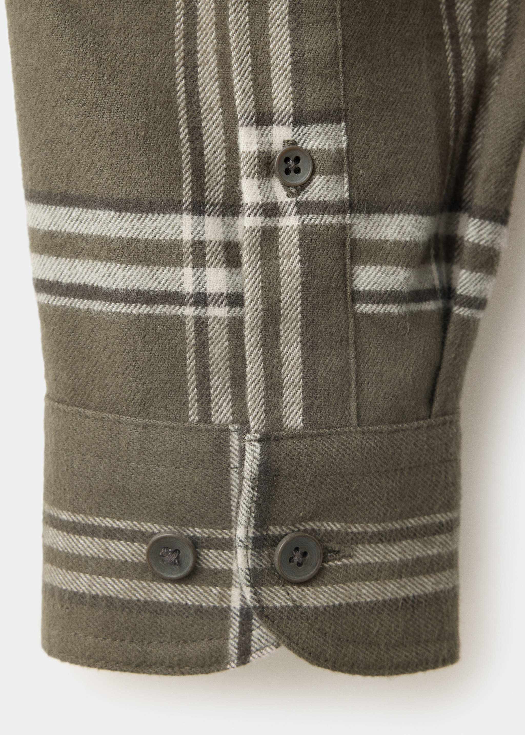 100% cotton checked overshirt - Details of the article 0