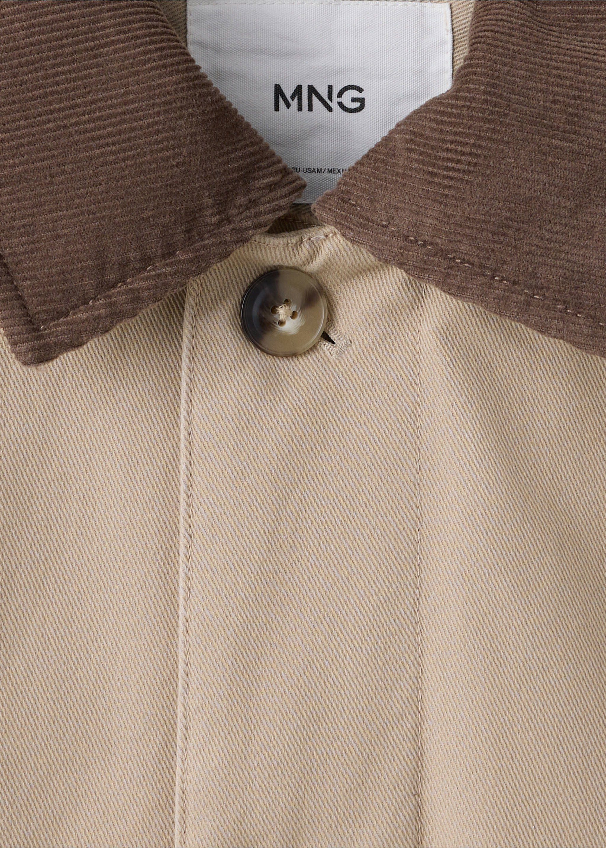 Jacka i 100 % bomull med manchesterkrage - Detaljer om artikeln 8, Beige. Ref: 37047898-00.