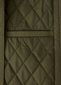 Quilted jacket with corduroy collar — Khaki 8