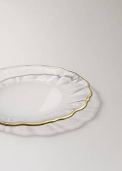 Wavy-edged glass plate — Gold 3