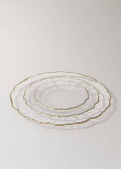 Wavy-edged glass plate — Gold 4
