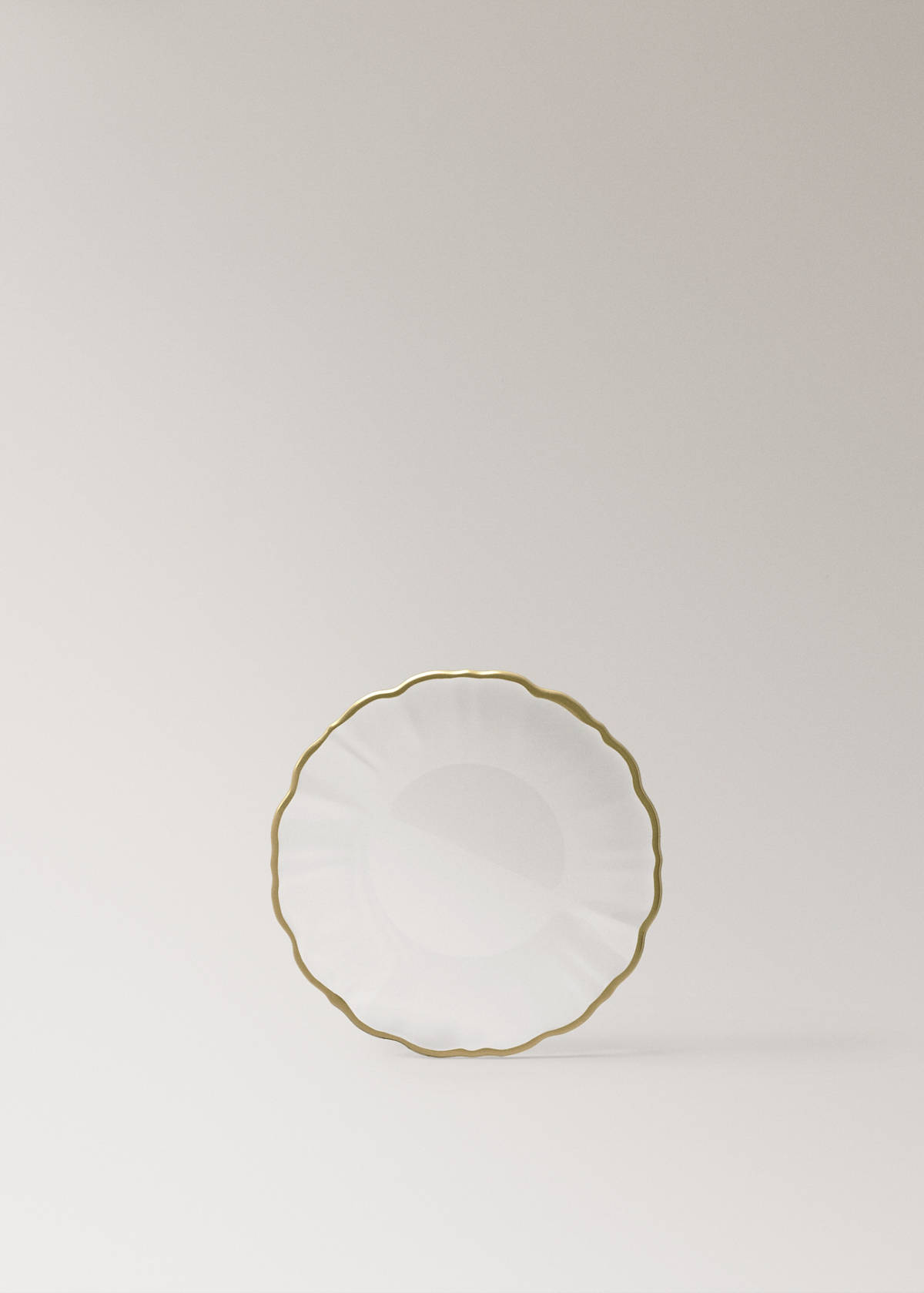 Wavy-edged glass plate — Gold