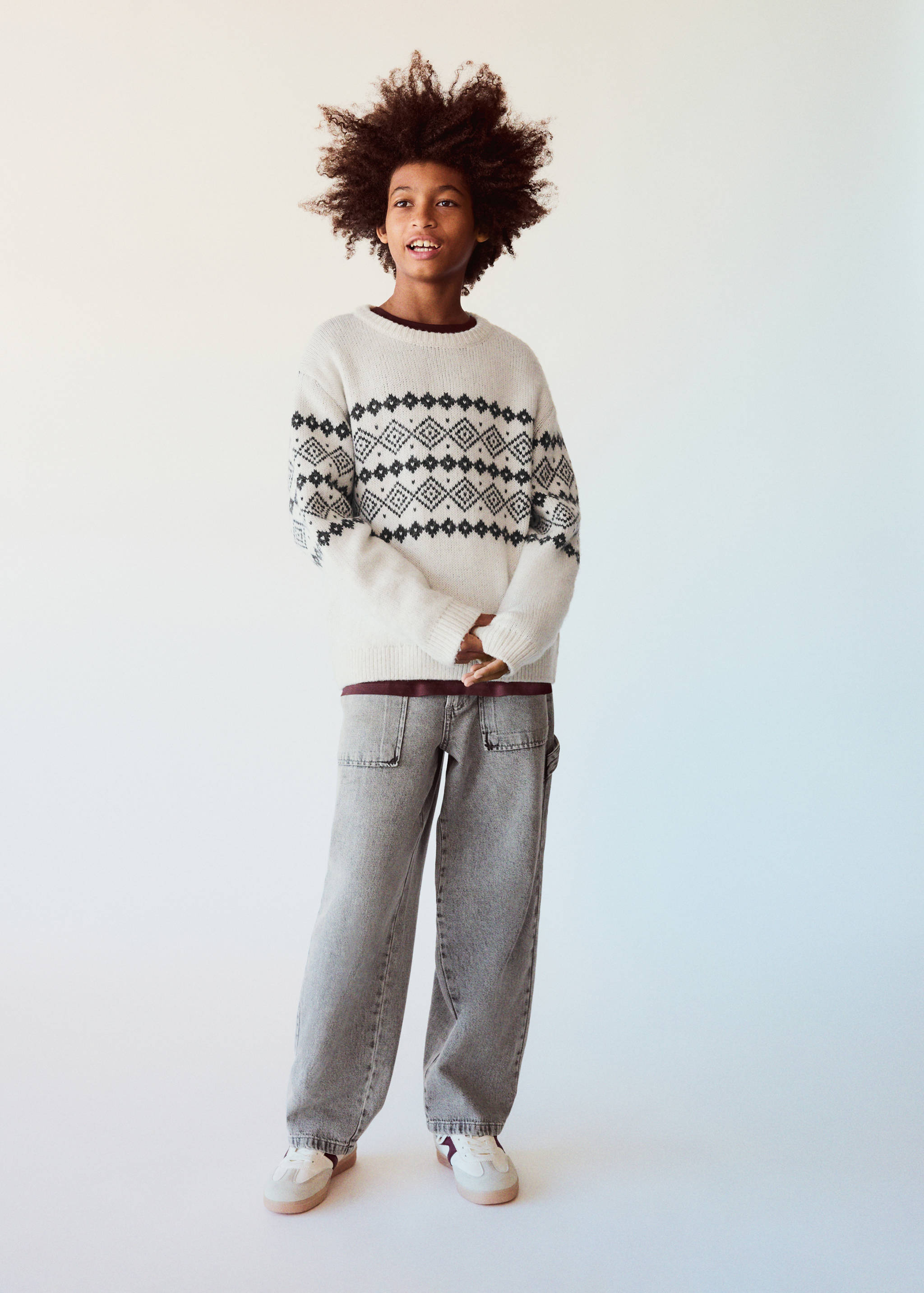 Jeans med vida ben och fickor - Allmän bild