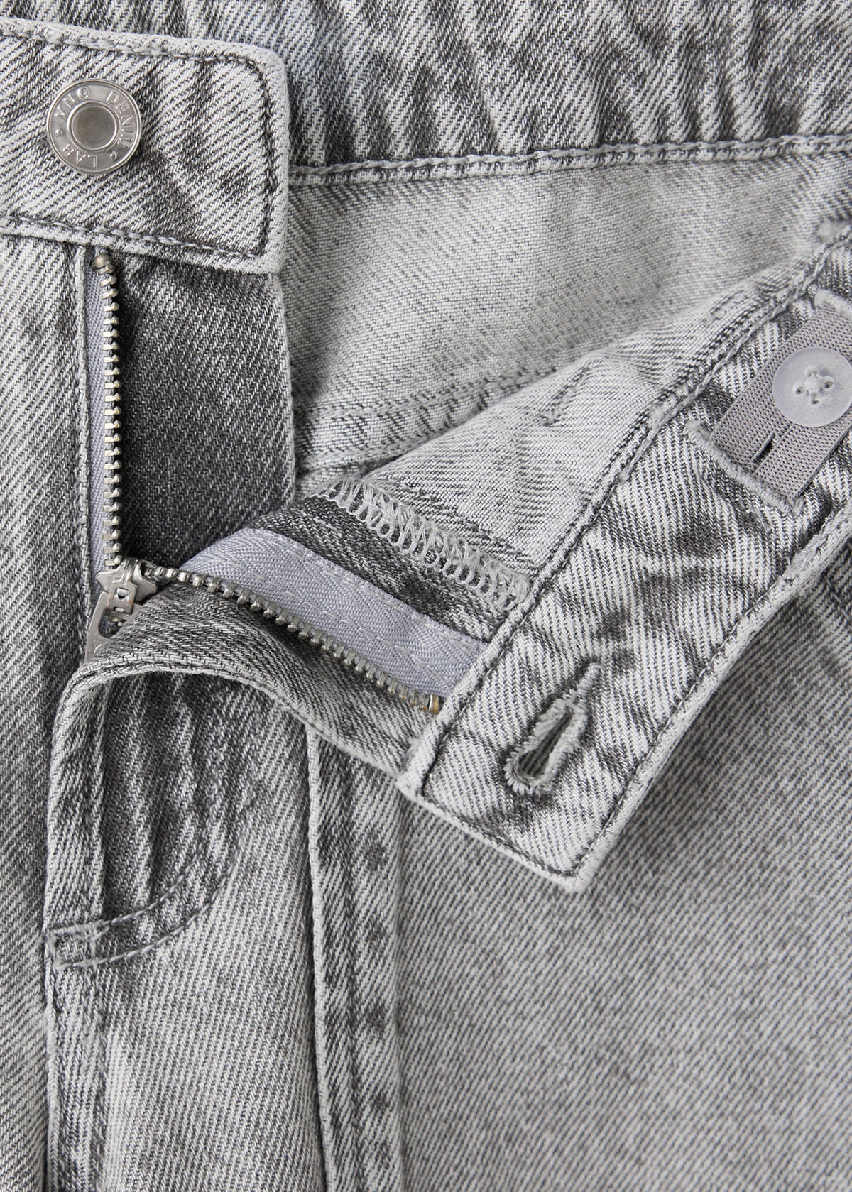 Wide leg jeans with pockets — Denim Grey